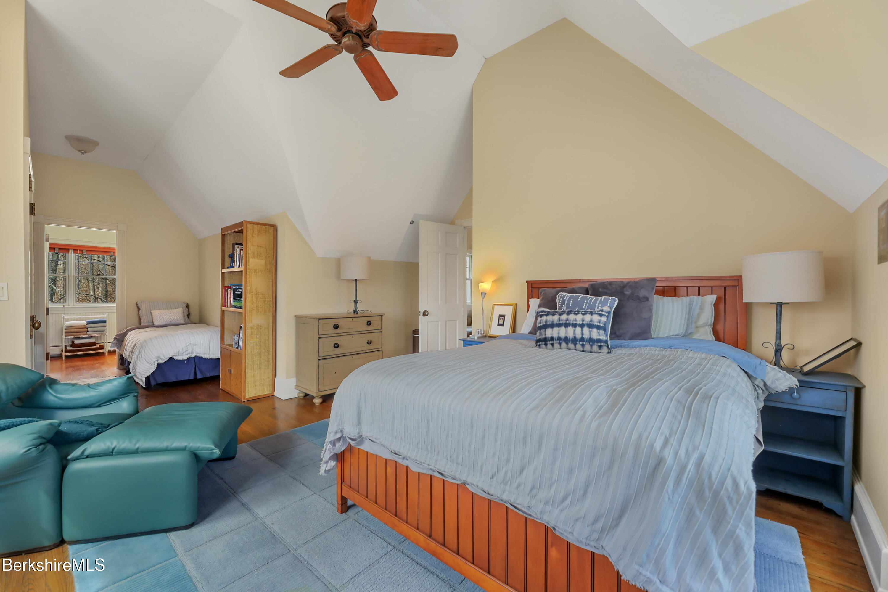 36 Millard Road Egremont, MA 01230 - Photo 90 of 93 a spacious bedroom with a bed and ceiling fan