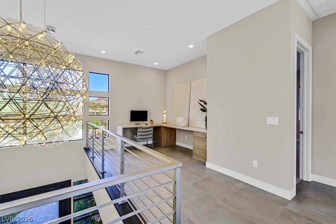 53 Garibaldi Way Henderson, NV 89011 - Photo 41 of 80 Home office with built in study area and recessed lighting