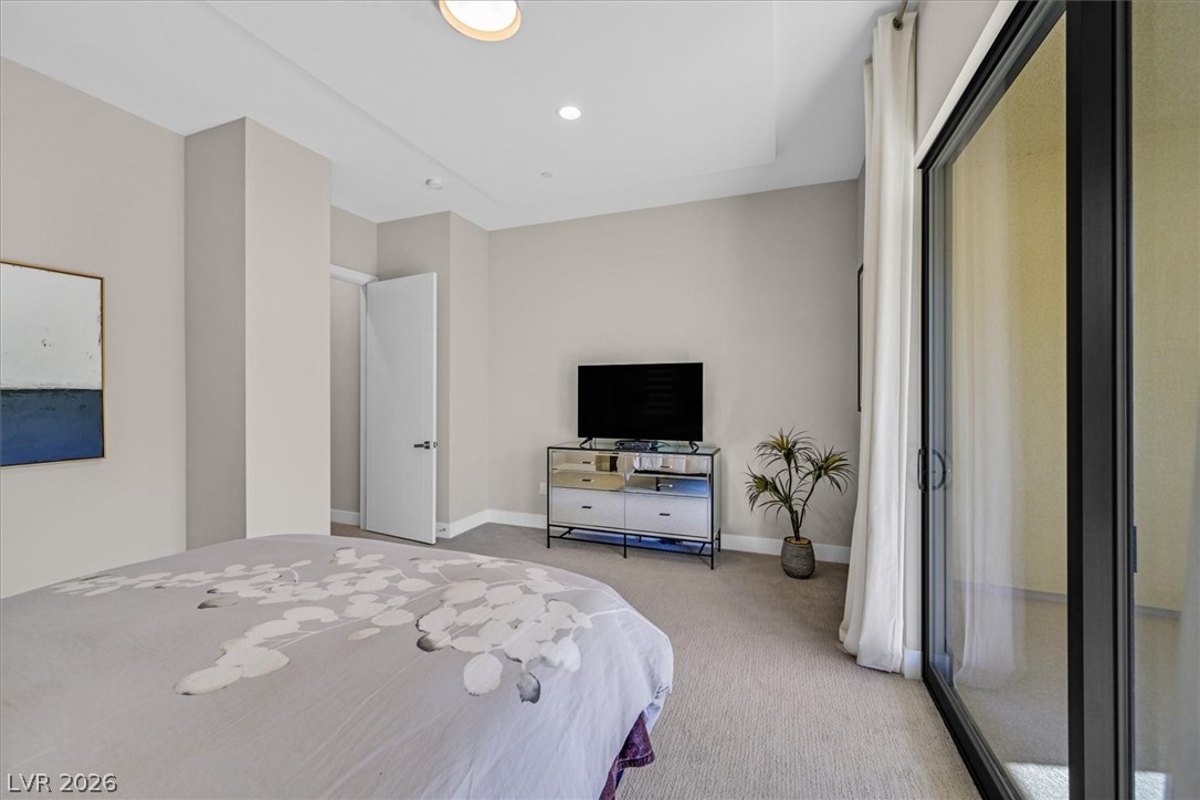 53 Garibaldi Way Henderson, NV 89011 - Photo 46 of 80 Bedroom featuring light carpet and recessed lighting