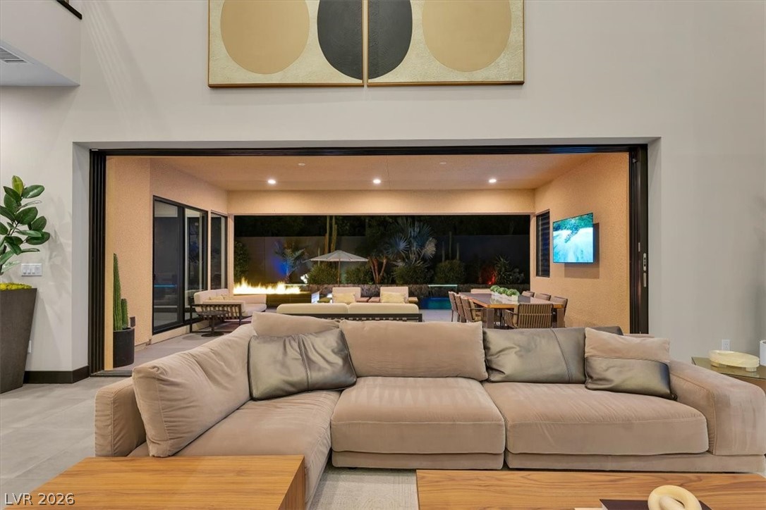 53 Garibaldi Way Henderson, NV 89011 - Photo 54 of 80 Living area featuring recessed lighting and baseboards