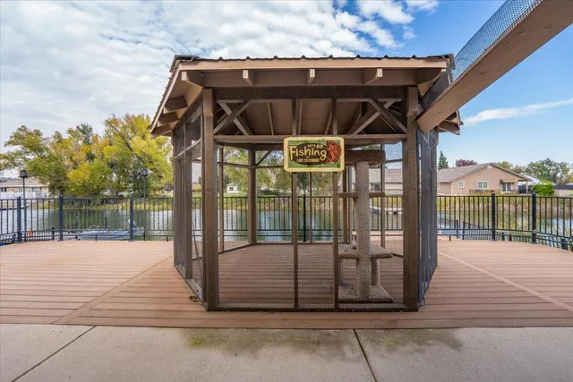 a view of a house with a lake view