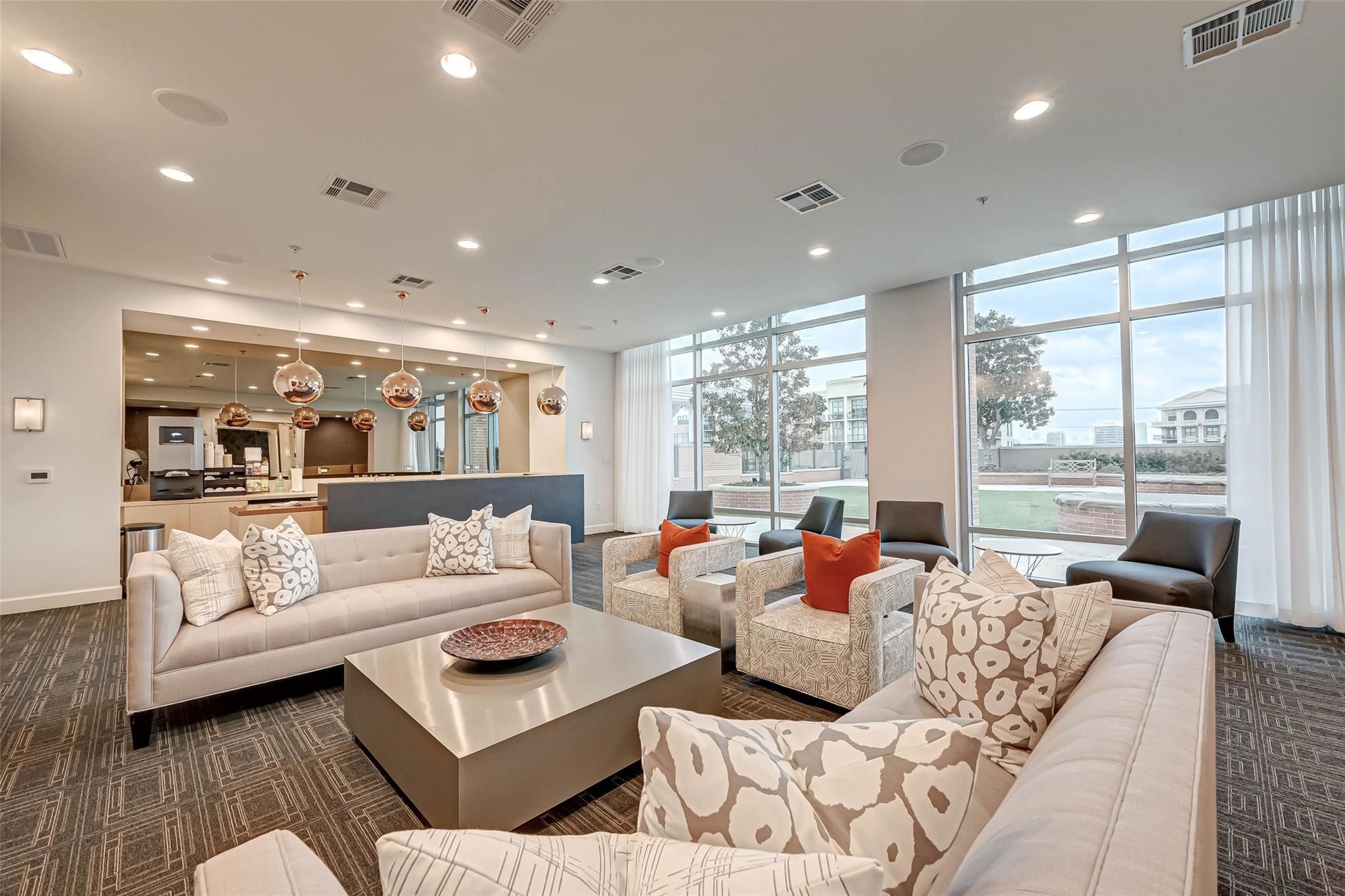 2207 Bancroft Lane, Unit 1202 Houston, TX 77027 - Photo 28 of 47 a living room with furniture and a large window