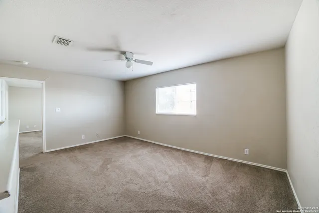 an empty room with a window