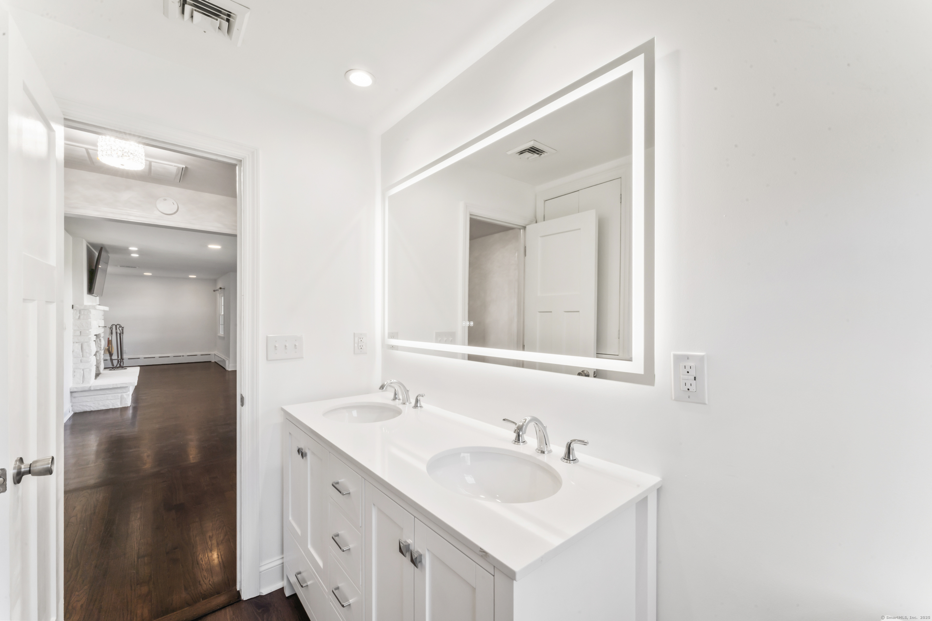 92 Feldspar Avenue Beacon Falls, CT 06403 - Photo 19 of 32 a bathroom with 2 sink and a mirror