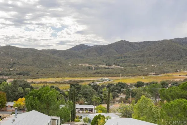 a view of a lake with a mountain in the background