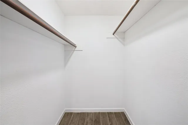 a view of small space with racks on the wall