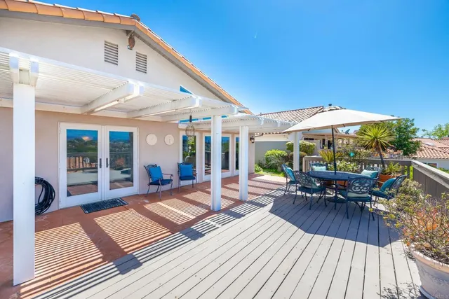 a view of a city from a terrace