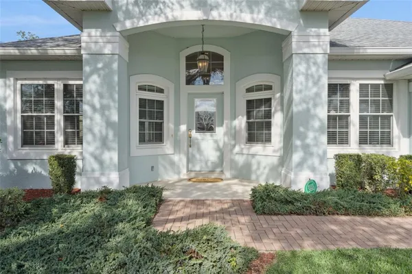 a front view of a house