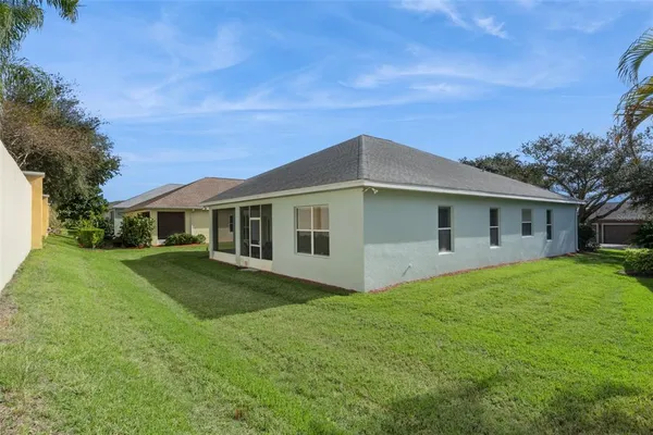 a view of a house with a patio