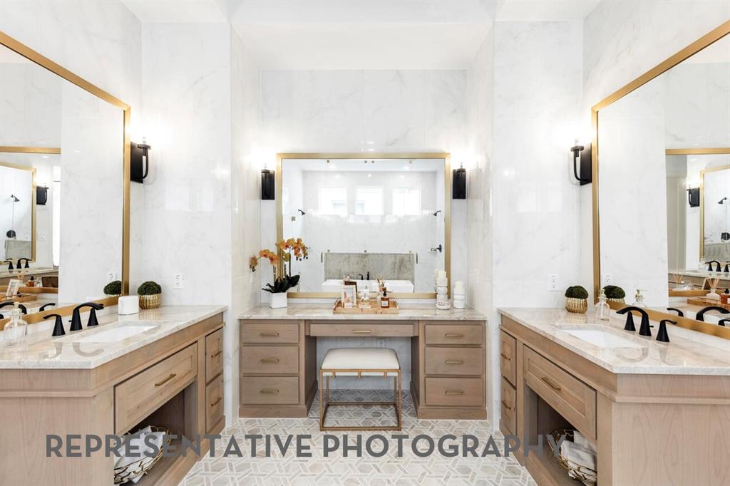 3808 Meander Way Prosper, TX 75078 - Photo 23 of 40 a spacious bathroom with a double vanity sink mirror and double