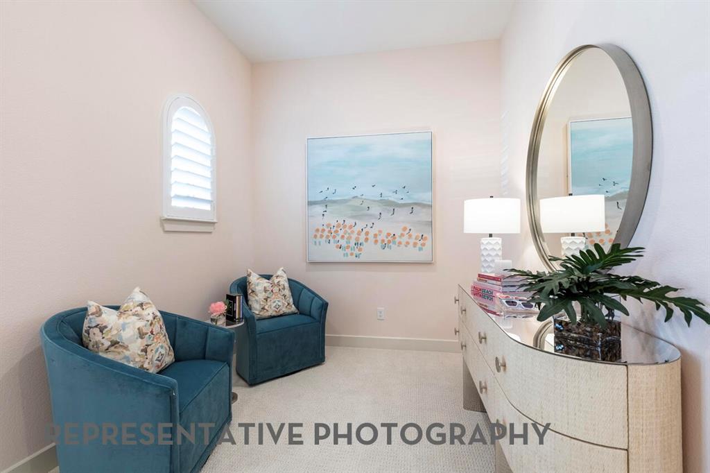 3808 Meander Way Prosper, TX 75078 - Photo 32 of 40 a living room with furniture and a potted plant