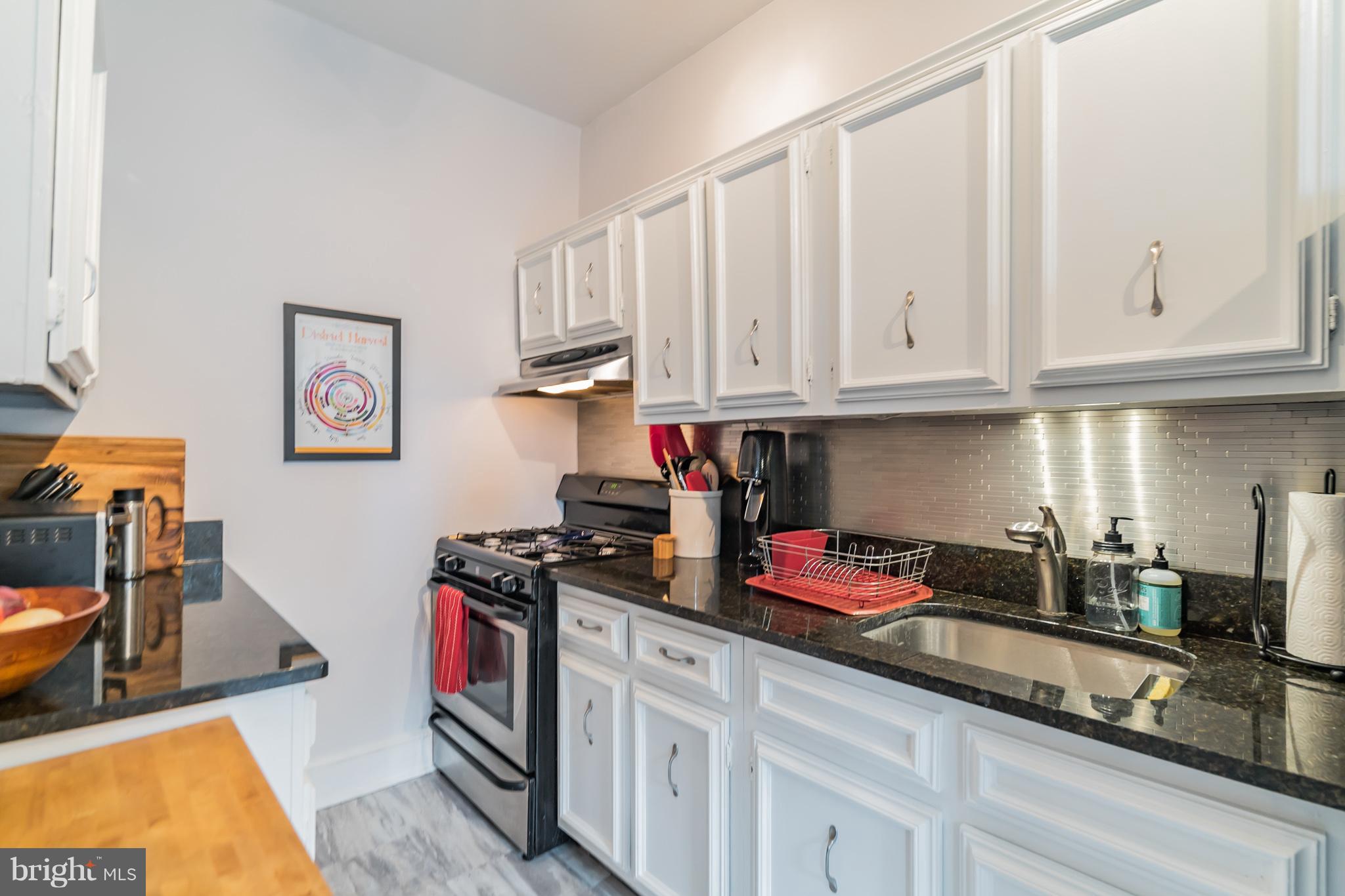 115 D Street Southeast, Unit 103 Washington, DC 20003 - Photo 3 of 14 a kitchen with stainless steel appliances granite countertop a stove a sink and a white cabinets