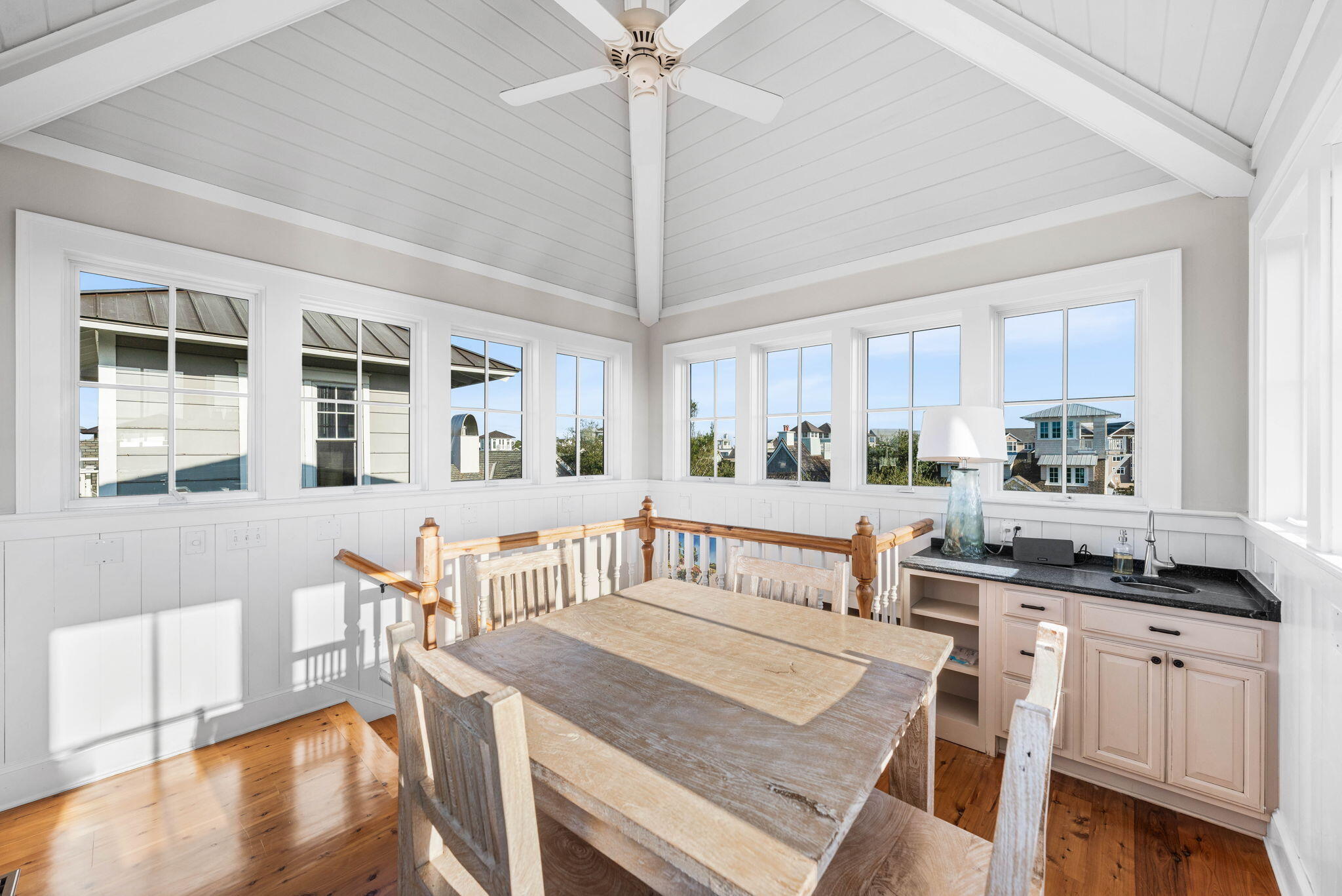 90 South Founders Lane Inlet Beach, FL 32461 - Photo 25 of 44 a view of a dining room with furniture window and wooden floor