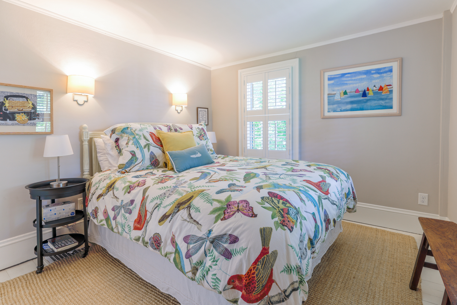 12 Hussey Street Nantucket, MA 02554 - Photo 26 of 47 a bedroom with a bed and wooden floor