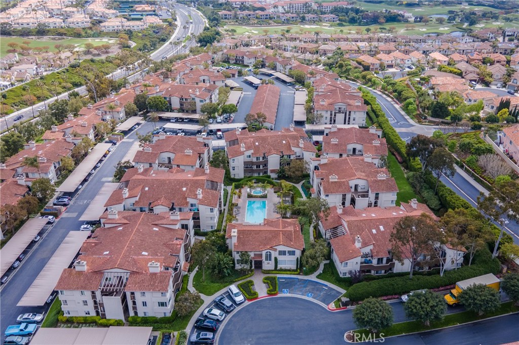 36 Corniche Drive, Unit B Dana Point, CA 92629 - Photo 31 of 37 Aerial view of Monarch Hills Condominium Community highlighting the Community Clubhouse, pool, spa and Gym