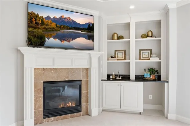 a bathroom with a sink and a shower