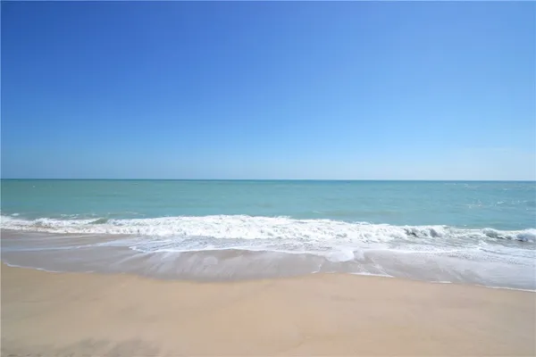 a view of an ocean and beach