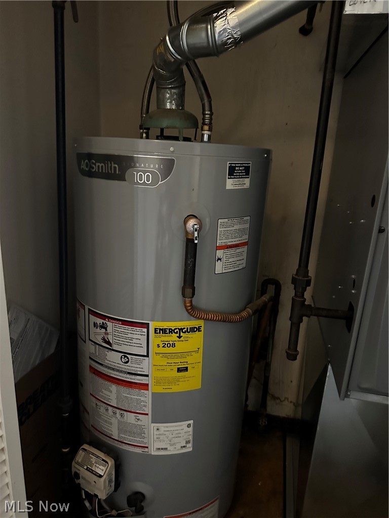 198 Park Road Painesville, OH 44077 - Photo 17 of 31 Hot water heater with exposed ductwork