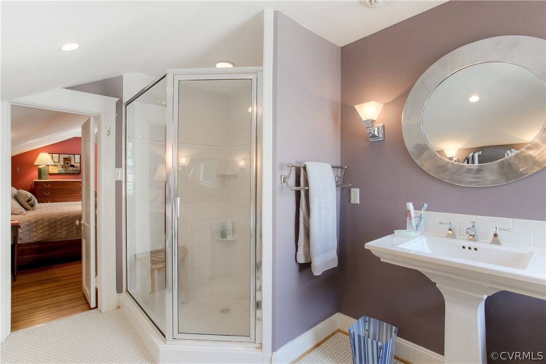 5015 Caledonia Road Richmond, VA 23225 - Photo 19 of 29 Master Bath view #2 showing the generous glass enc
