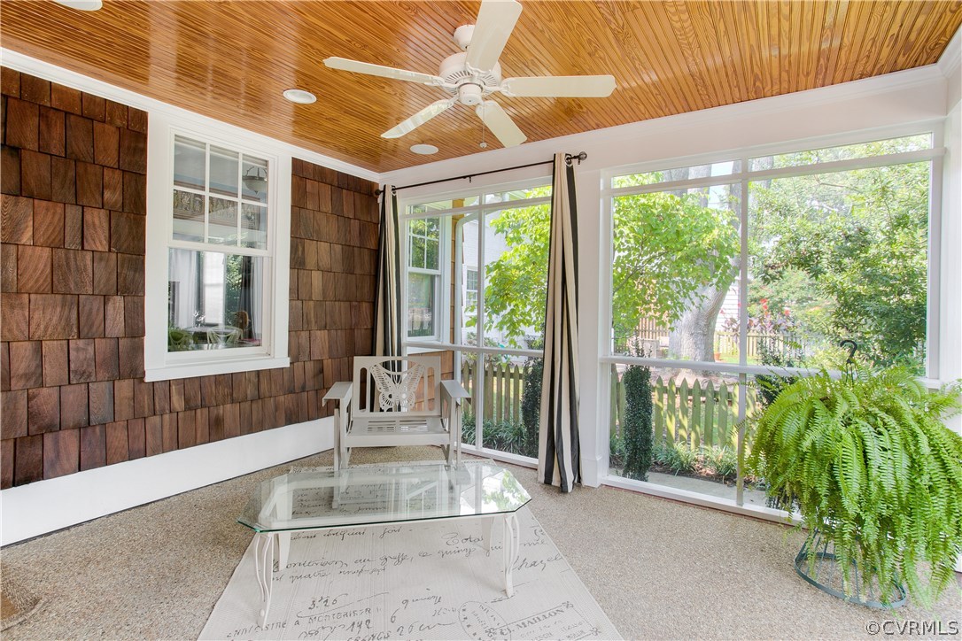 5015 Caledonia Road Richmond, VA 23225 - Photo 20 of 29 Rear screened porch with aggregate deck, wooden be