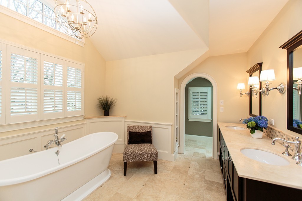 23 Wingate Road Wellesley, MA 02481 - Photo 17 of 23 a spacious bathroom with a tub sink and mirror