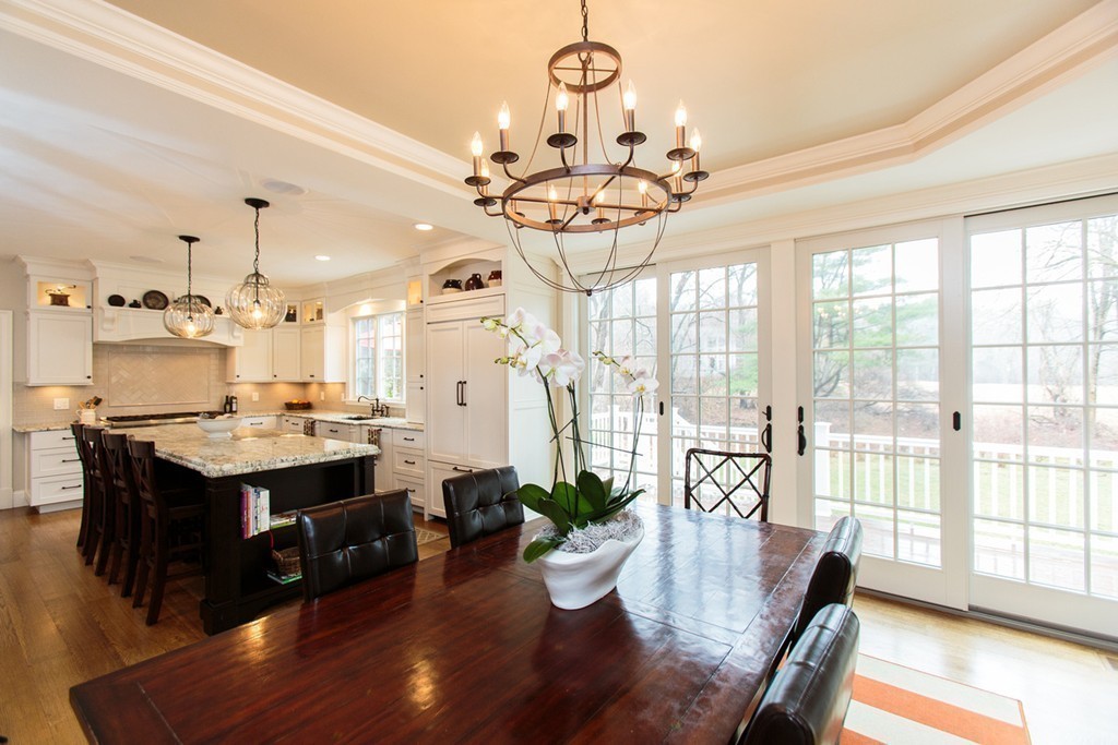 23 Wingate Road Wellesley, MA 02481 - Photo 9 of 23 a view of a dining room with furniture wooden floor and chandelier