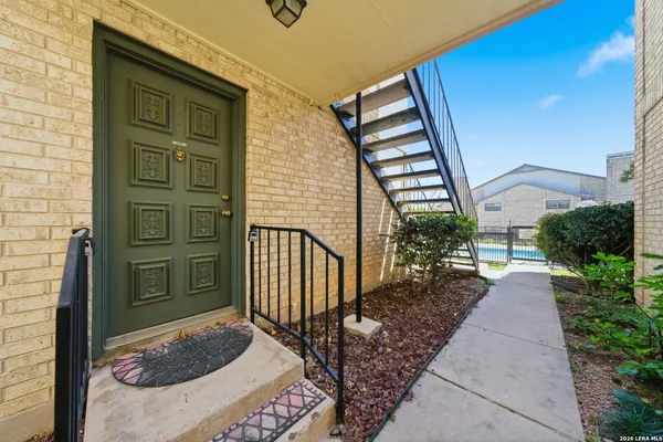 a view of a door and a front door