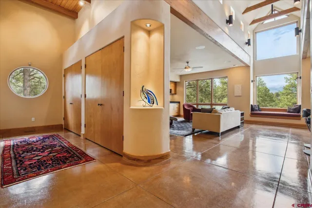 a very nice looking room with a large window