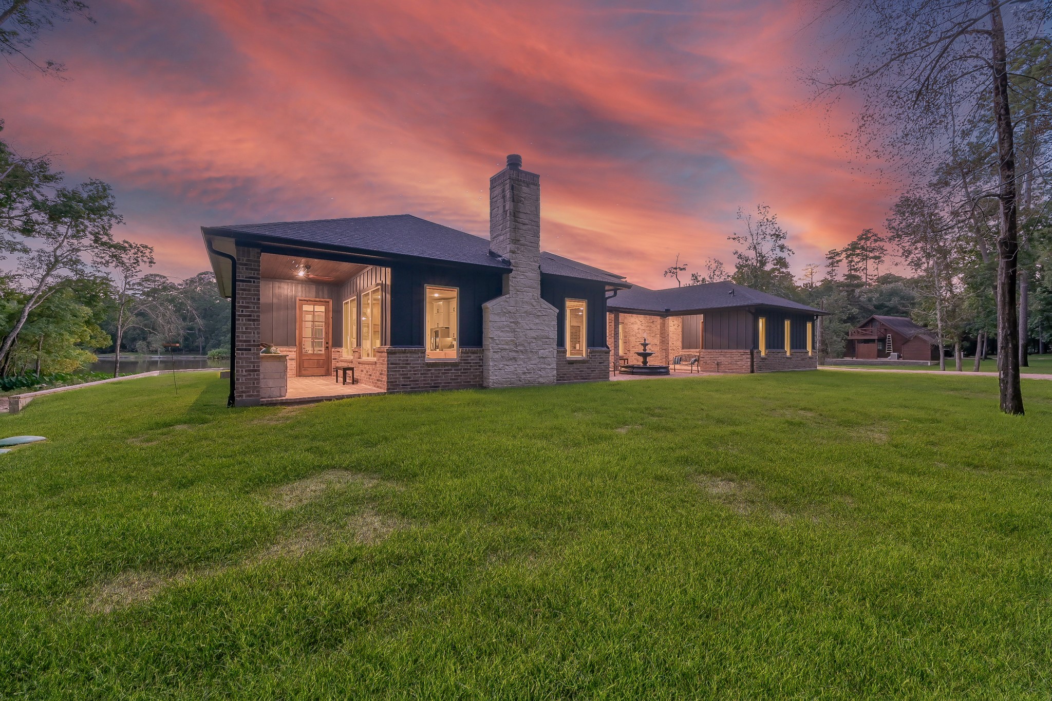 15937 Stagecoach Road Stagecoach, TX 77355 - Photo 3 of 50 Outdoor kitchen offers both gas and charcoal option grills for the cooking enthusiast.