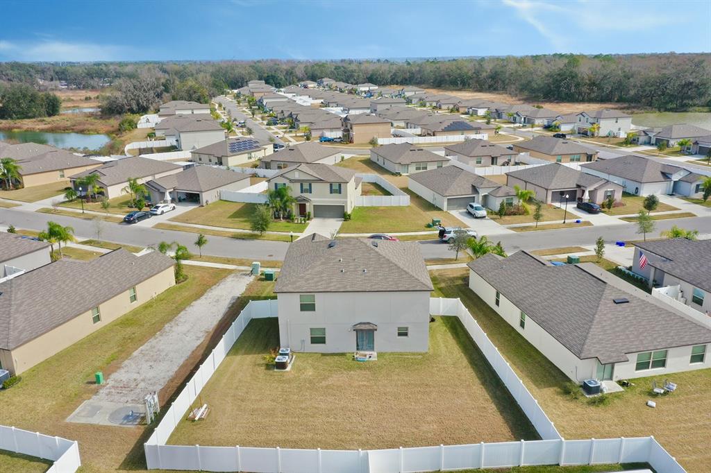 3059 Nubbin Ridge Lane Zephyrhills, FL 33540 - Photo 19 of 22 an aerial view of residential houses with outdoor space