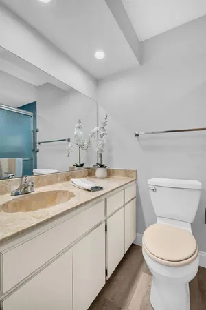 a view of a swimming pool and a garden