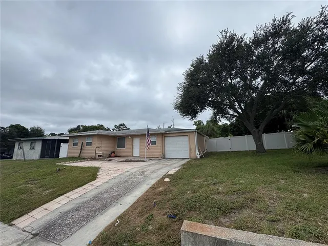 a backyard of a house