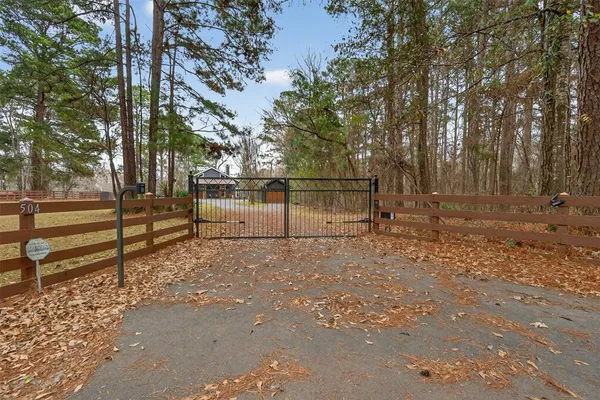 a view of backyard with green space