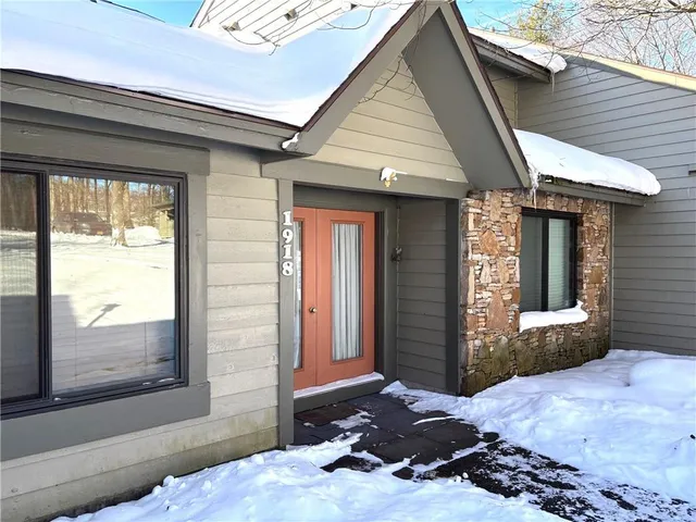 a front view of a house