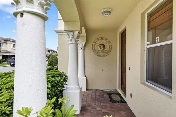 a view of a hallway with entryway