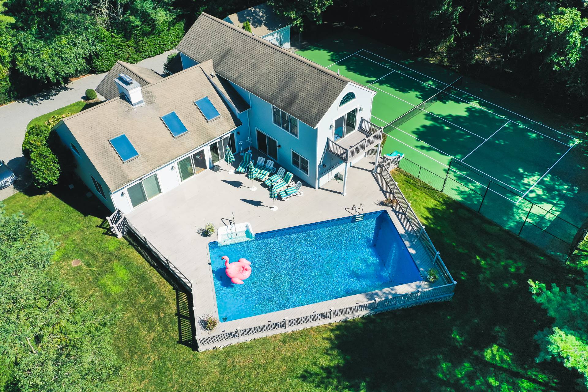 7 Plume Grass Way Westhampton, NY 11977 - Photo 2 of 23 an aerial view of a house roof deck
