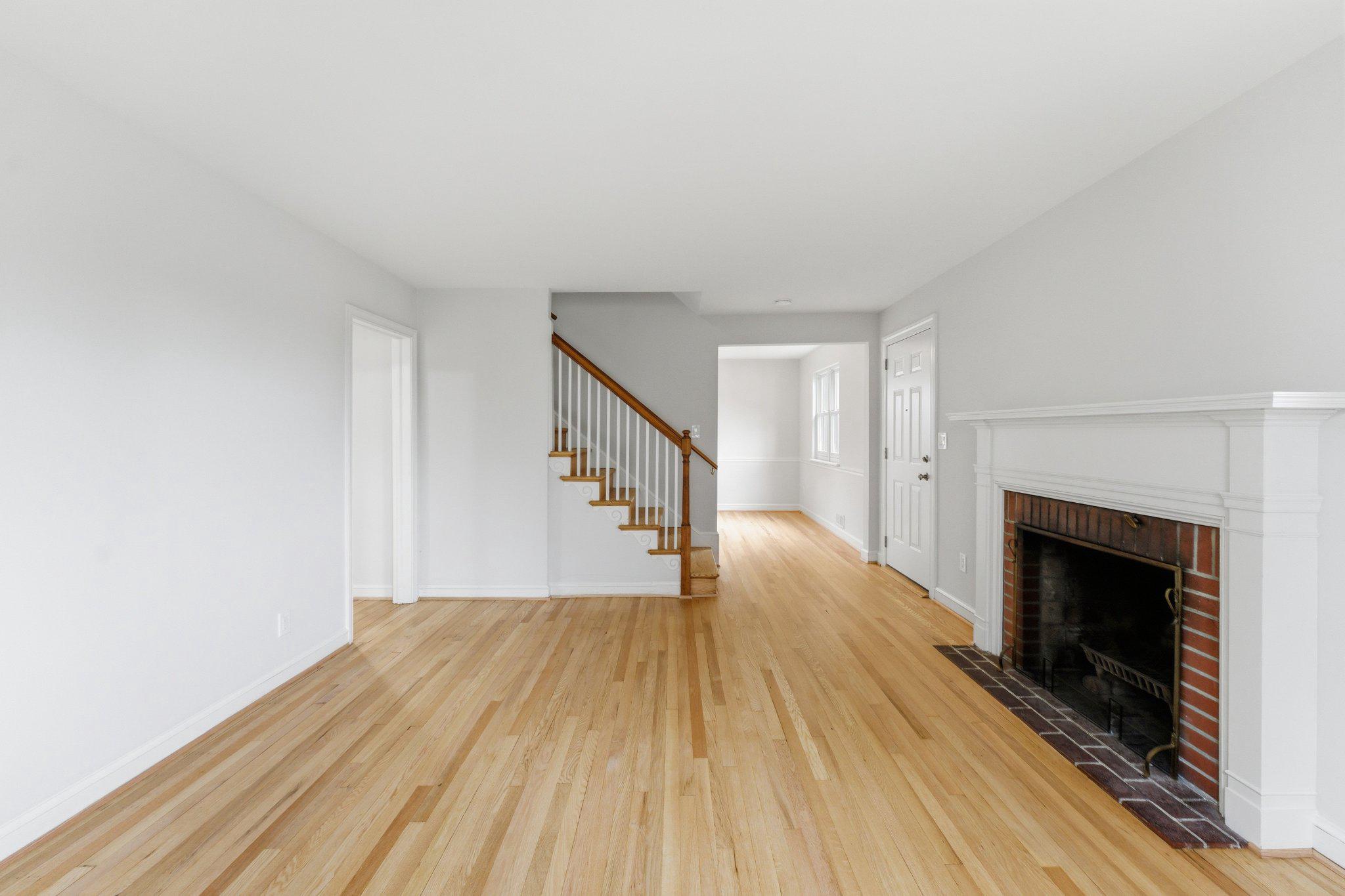 10143 Dallas Avenue Silver Spring, MD 20901 - Photo 12 of 49 Living Room w/ Wood-Burning Fireplace