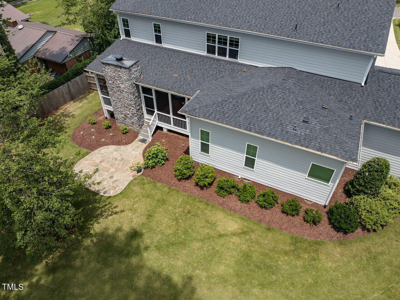 4405 Boxwood Road Raleigh, NC 27612 - Photo 49 of 58 an aerial view of a house with a yard