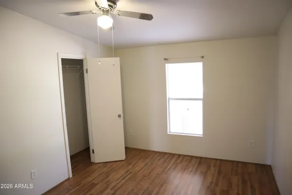 a living room with a large window