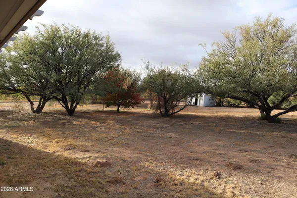 a house view with a backyard space