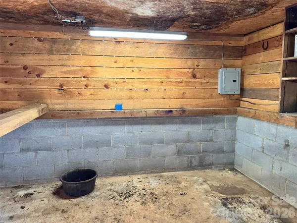 a view of a black gate