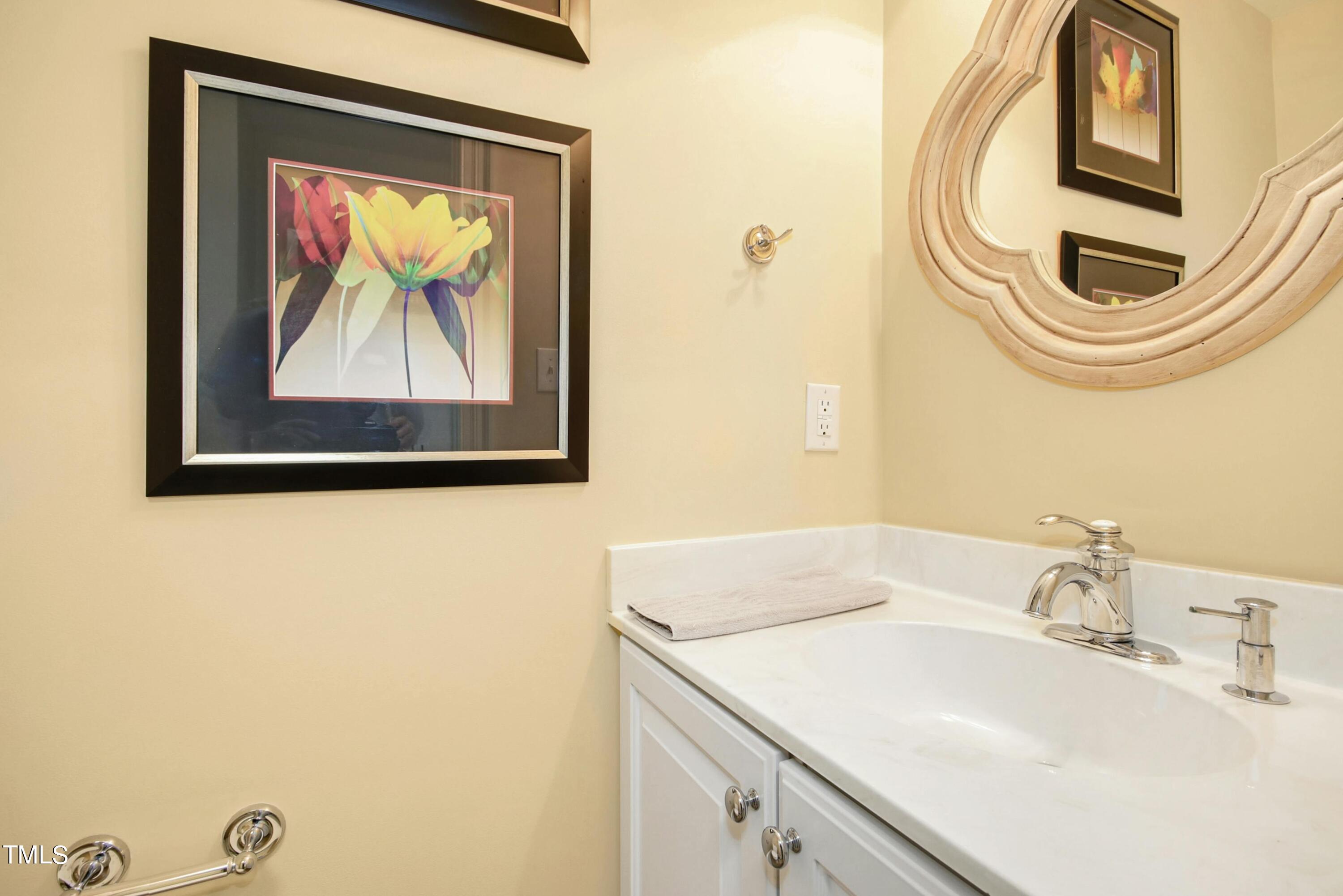 212 West Barbee Chapel Road Chapel Hill, NC 27517 - Photo 61 of 75 a bathroom with a sink and a mirror