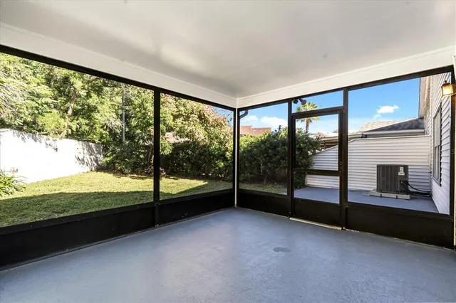 wooden floor in front of a house