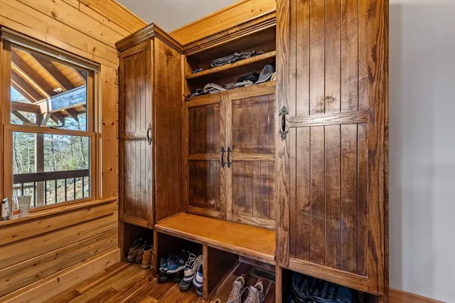 a view of a chairs and table in the patio