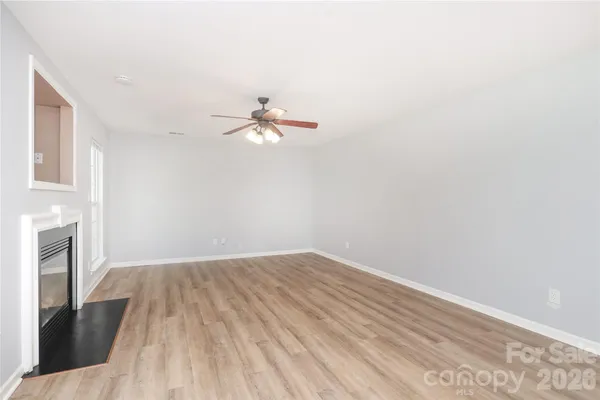 a view of a livingroom with a fireplace