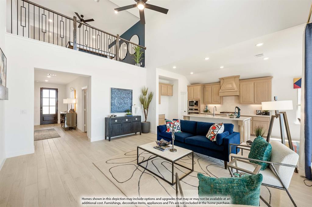 2014 Dundalk Lane Forney, TX 75126 - Photo 4 of 38 a living room with furniture and kitchen view