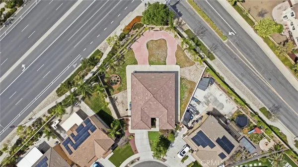 a aerial view of a house