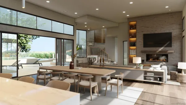 a living room with lots of furniture and a flat screen tv