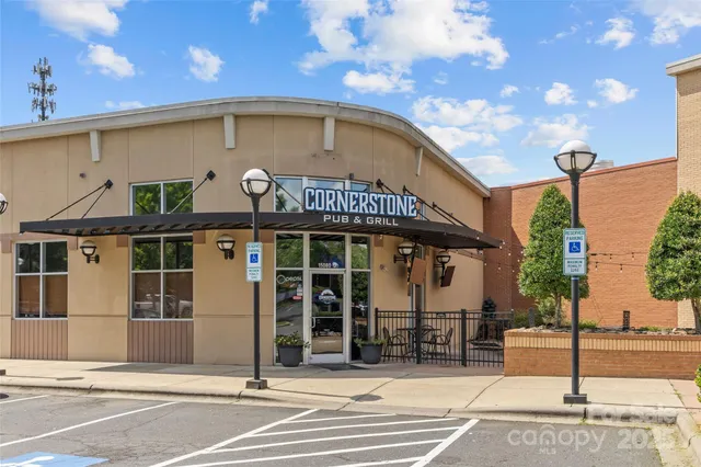 a car parked in front of a building