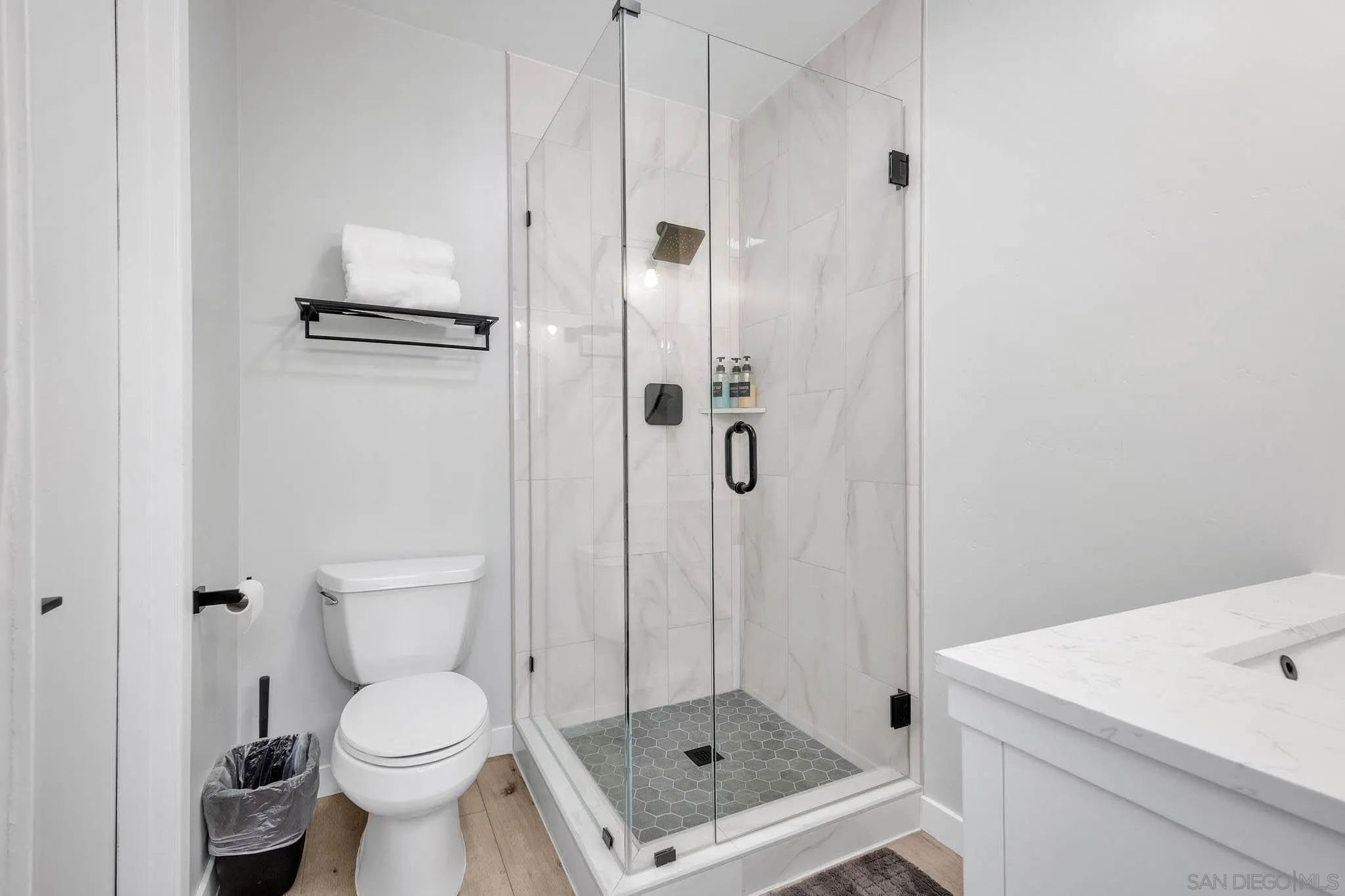 9817 Edgar Place La Mesa, CA 91941 - Photo 27 of 47 a bathroom with a shower a toilet and a sink